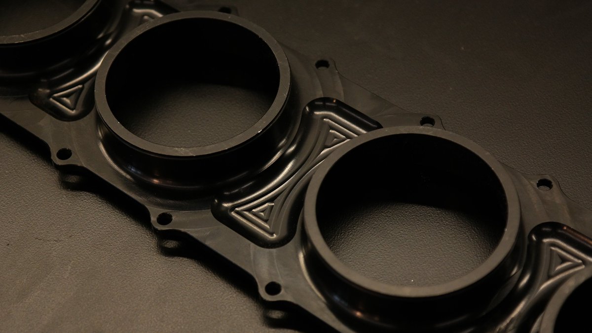 B E F O R E _ &amp; _ A F T E R

> throttle body adapter plate
> 6061-T6 aluminum
> black anodize