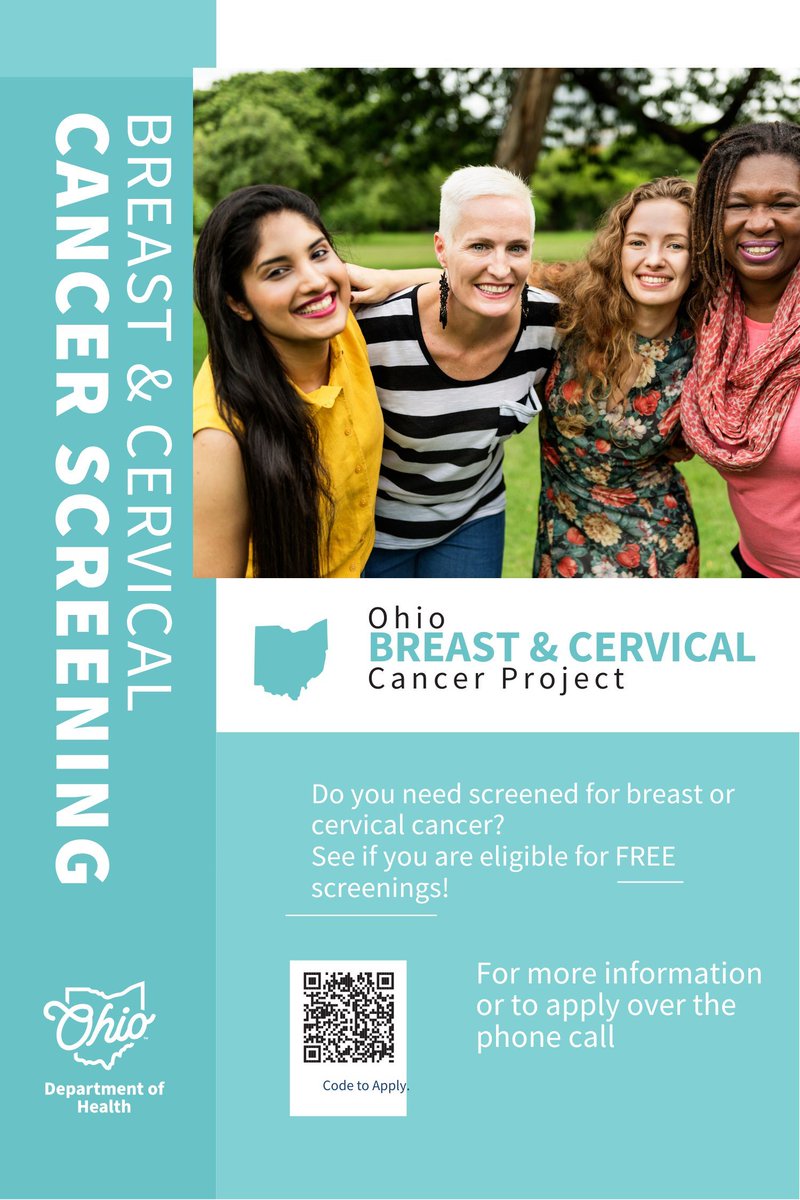 PC_PublicHealth's tweet image. 🎀 Early detection saves lives.

The Ohio Breast &amp;amp; Cervical Cancer Project (BCCP) offers FREE screenings &amp;amp; diagnostic services to eligible women.

✅ Self-check
✅ Get screened
✅ Talk to your provider

📞 1-844-430-BCCP
🌐 bccp.ohio.gov

#BCCP #BreastCancerAwareness #