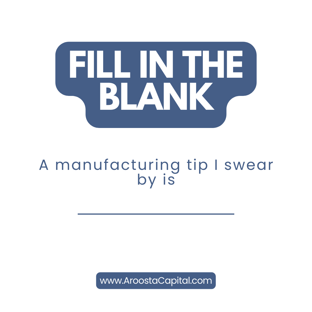 AroostaCap's tweet photo. Manufacturing Magic

My top tip is__________ 

#CraftsmanshipCodes https://t.co/vcGEho2u3m