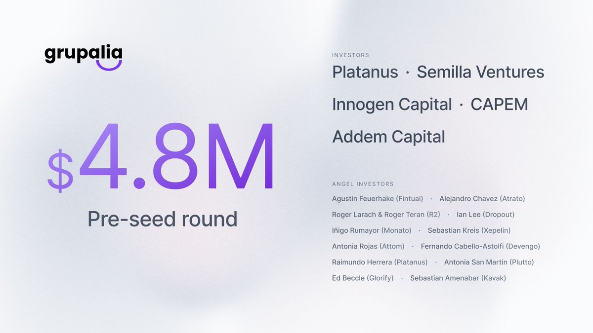 rogereur's tweet image. Después de +18 meses construyendo en stealth, hoy anunciamos nuestra ronda pre-seed de US$4.8M y el lanzamiento público de Grupalia!

Estamos construyendo un neobanco pensado enteramente en los millones de micronegocios que generan $300B del PIB de México.

💪