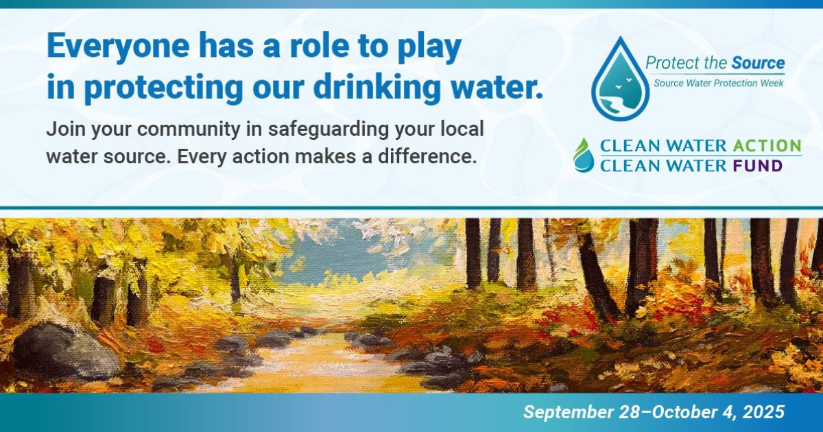 cleanh2oaction's tweet image. Protecting our drinking water sources reduces health risks and controls treatment costs. It&apos;s a win-win for public health and savings. Let&apos;s prioritize source water protection! @SourceWaterCol #ProtectTheSource #SourceWaterProtectionWeek
