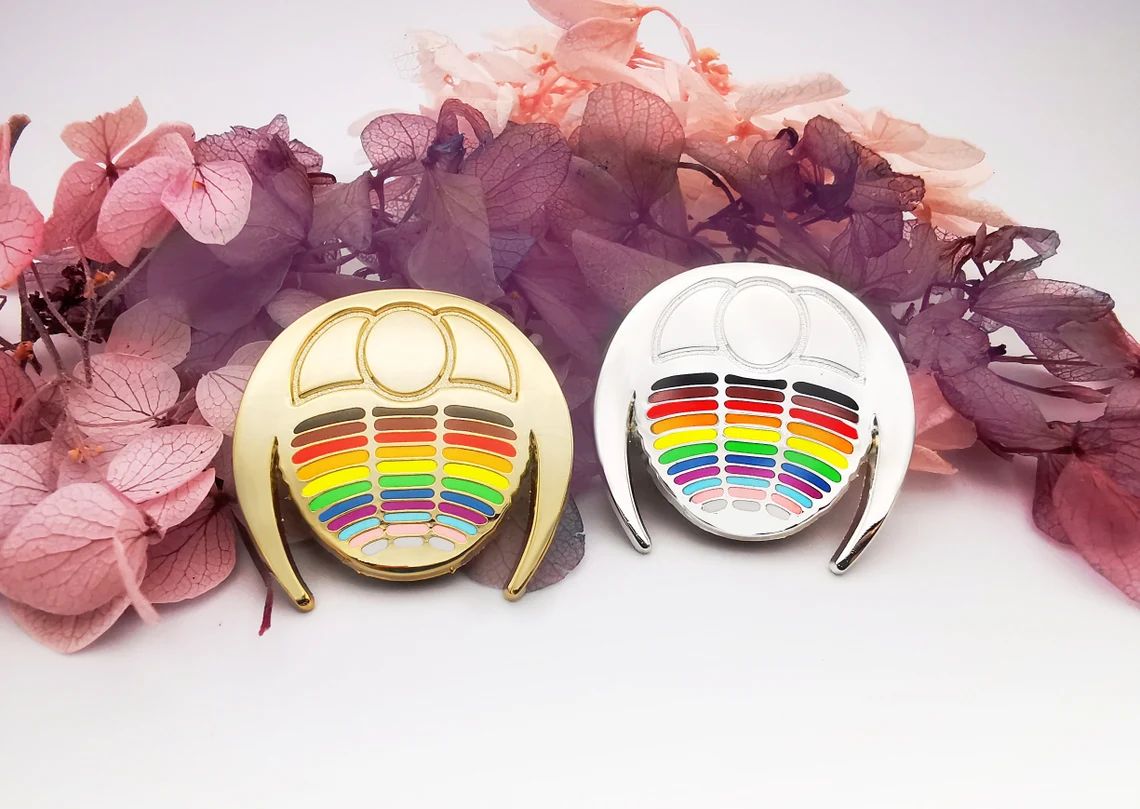 palaeoiris's tweet image. It&apos;s trilobite tuesday - the perfect time to highlight our wonderful queerlobite pins! 

Which one is your favorite?

Queerlobites are available in our store!
etsy.com/shop/Palaeoiris 

#trilobitetuesday #fossils #queer #etsy #trilobite