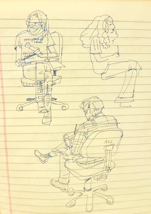 drawing in class 
