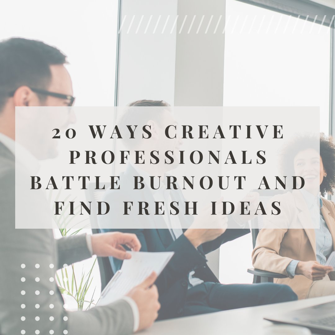 Battling #burnout? Every #creative hits that wall. The good news is that there are proven ways to spark fresh ideas again.

Our VP, Katie Jewett, shares her go-to approach in this <a href="/Forbes/">Forbes</a> roundup: na2.hubs.ly/y0_lVb0
