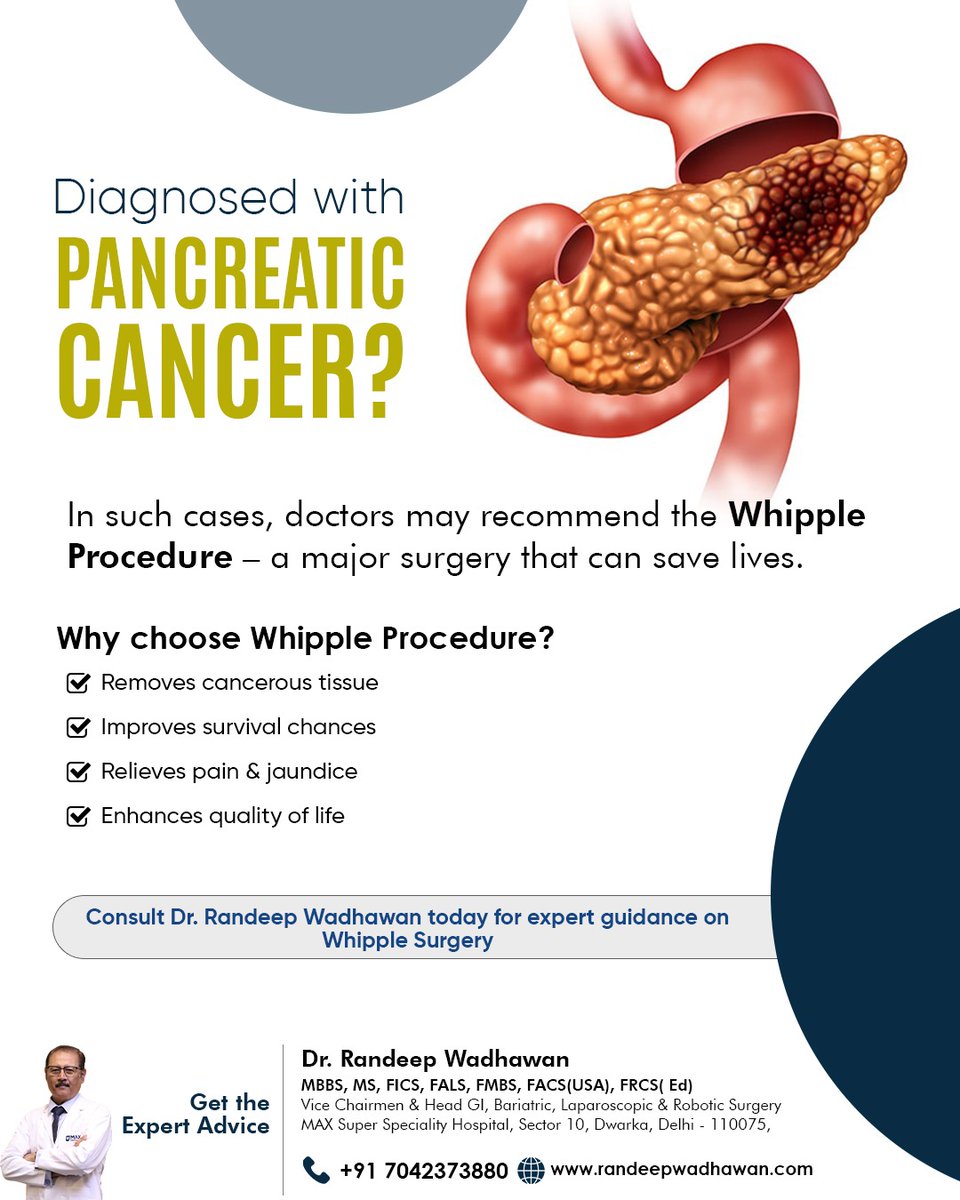 randeepwadhwan's tweet image. Pancreatic cancer is tough — but there’s hope. 🌿 The Whipple Procedure can save lives, relieve pain &amp;amp; improve quality of life. 💙

📞 +91 7042373880 | randeepwadhawan.com

#PancreaticCancer #WhippleProcedure #HealthCare