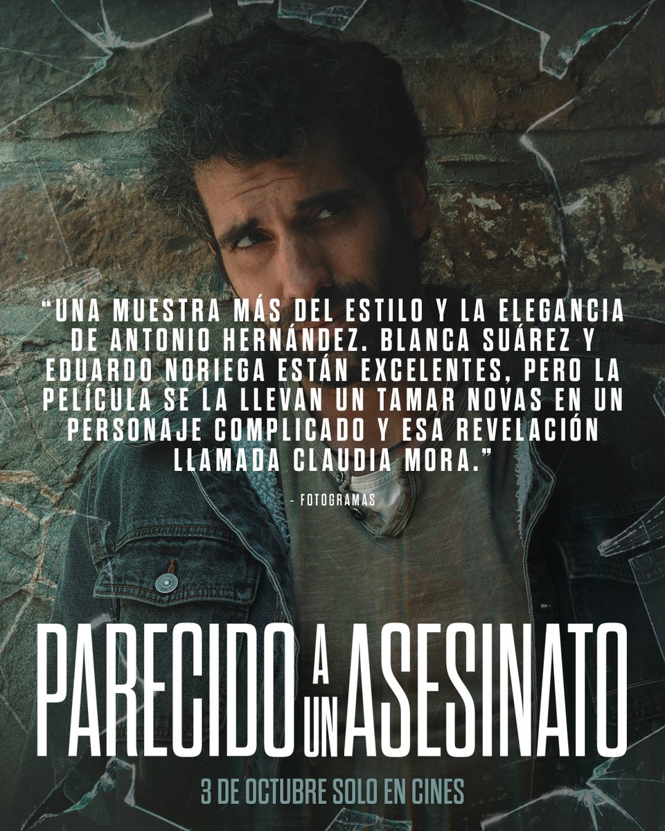 "Una muestra más del estilo y la elegancia de Antonio Hernández". 

🔪🎬#ParecidoAUnAsesinato está recibiendo elogios por su atmósfera, su ritmo y su capacidad para sembrar la duda. Dicen que no puedes dejar de pensar en ella después de verla. 

¿Te atreves a vivir la
