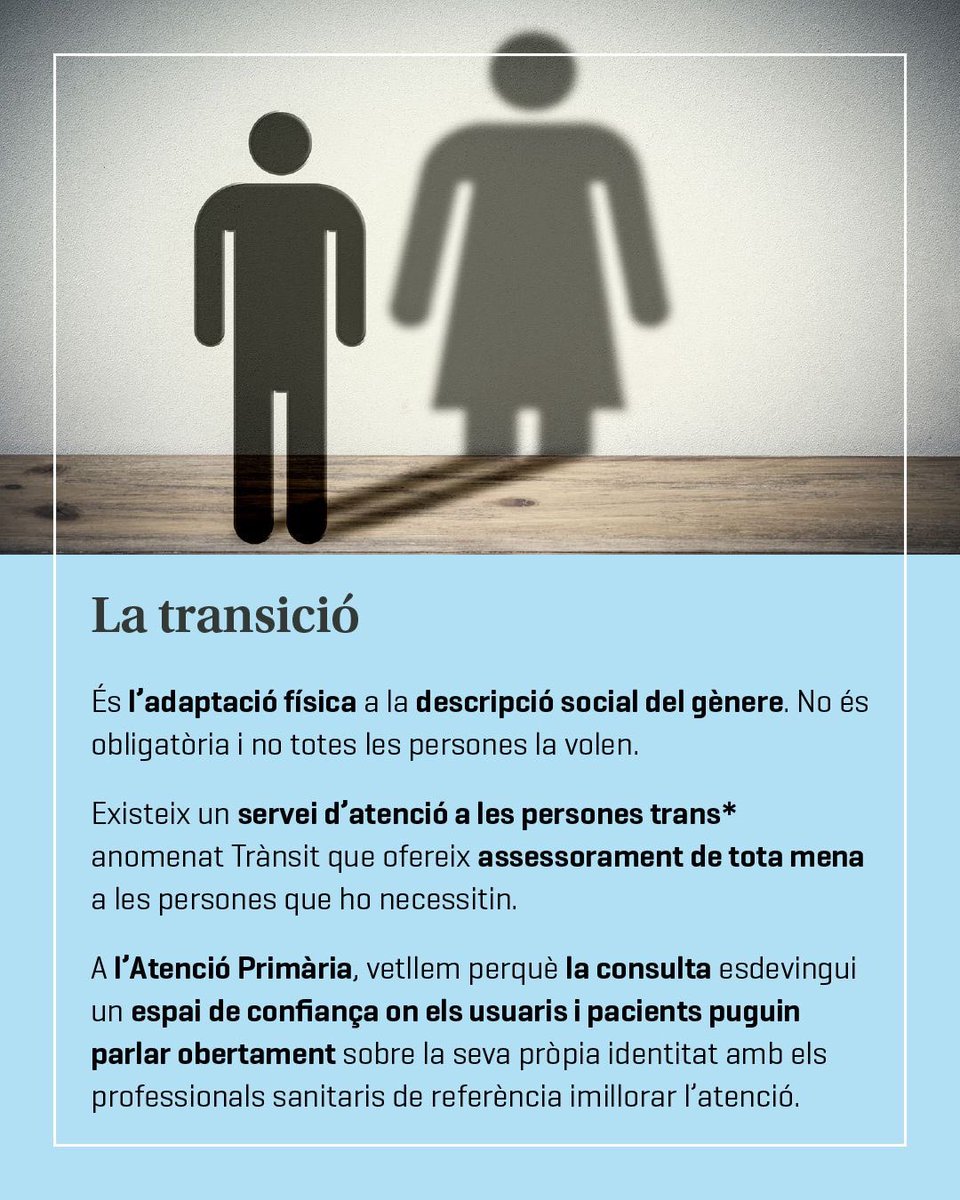 Un entorn sanitari transinclusiu marca la diferència
#transgenere
👉 fersalut.cat/2025/08/19/un-…
✍️<a href="/CapSarria/">CAP Sarrià</a>