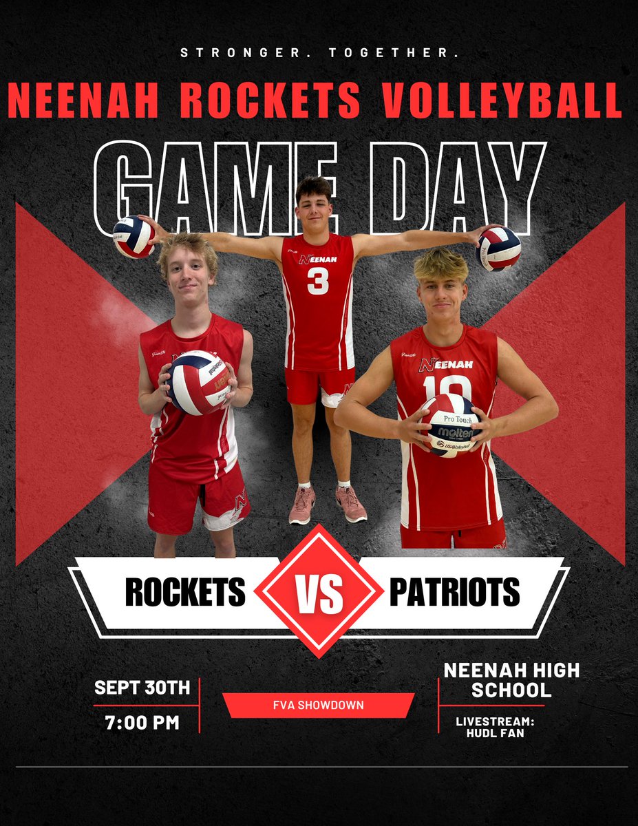 ❗️❕GAME DAY❕❗️

Rockets host Appleton East tonight!

JV2 @ 5:30 pm
Varsity @ 7:00 pm

Stronger. Together. 🚀🏐
