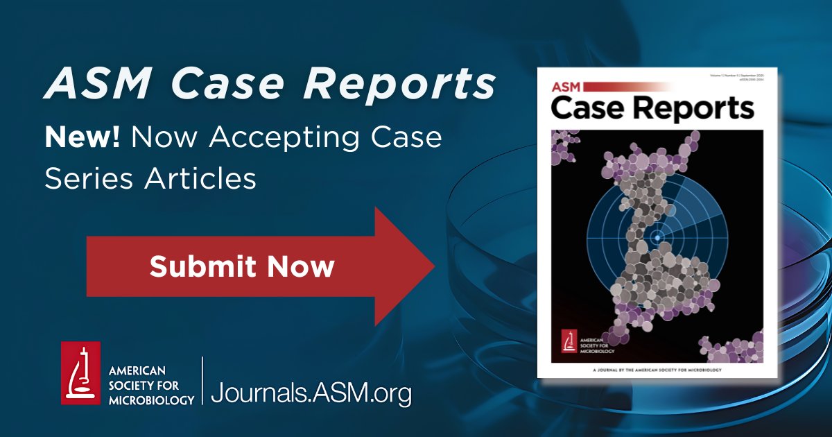 ASMicrobiology's tweet photo. 🧫 Got a group of related clinical cases? Now you can turn them into a Case Series, a new article type from #ASMCaseReports!

📚 Learn about Case Series: https://t.co/sRgZyaDQNd 

🔗 Submit your Case Series article: https://t.co/Yf20p8tBhE 

#ASMJournals #CaseSeries https://t.co/dEc6YiIsk0