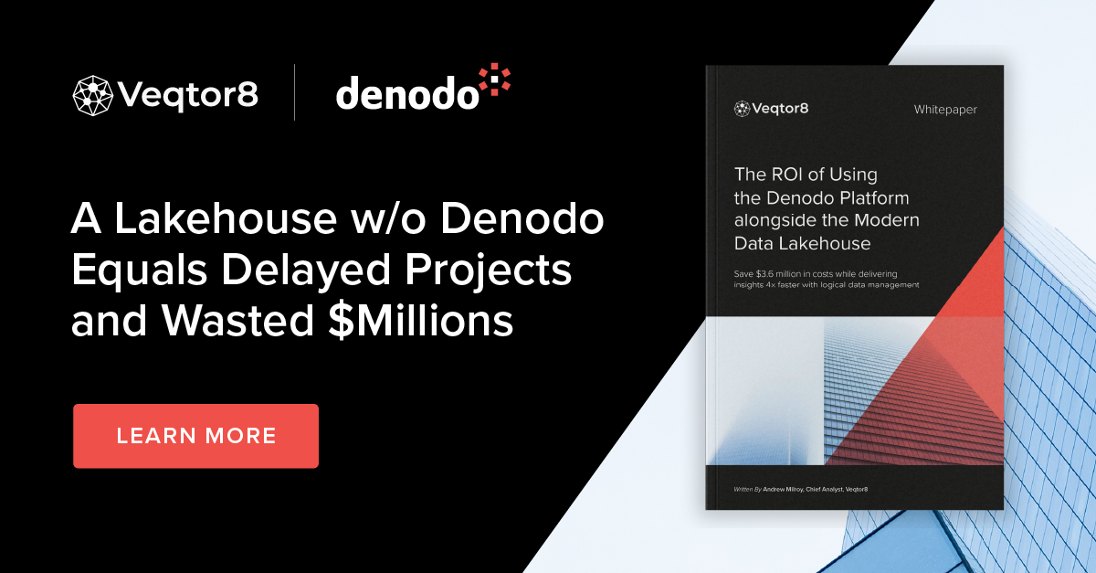 DenodoDV's tweet photo. 🚀 New #ROI study by @Veqtor8: @denodo + #lakehouse = big wins
✅ 345% ROI / 3 yrs
✅ $3.6M cost avoidance
✅ Payback in 6.5mo
✅ 3–4x faster insights

Don’t let your lakehouse stall #AI &amp; #analytics. Read the full press release 👉 https://t.co/t4Or3TlTUA

#LogicalDataManagement https://t.co/A7Dt9Mofdx