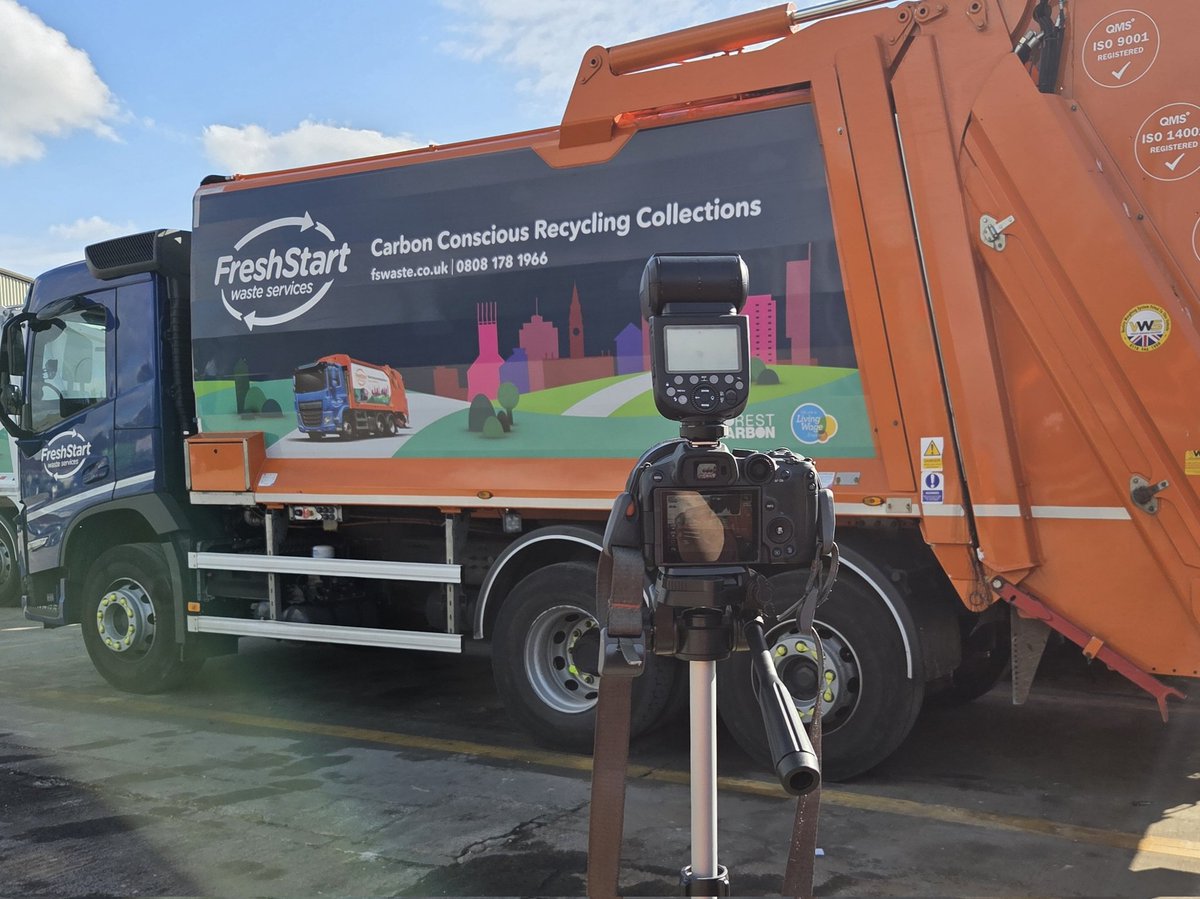 On site at <a href="/FreshStartWaste/">Fresh Start Waste</a> today for a full photo shoot. Hard to believe they were the first to snap me up when I went freelance 5 years ago. Even Manchester gave us sunshine! Now to edit and refresh their marketing.

#FreelanceLife #ContentCreation