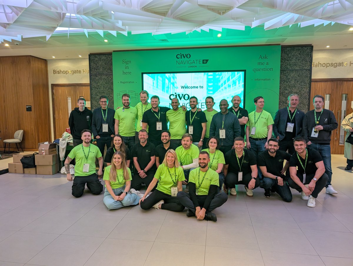 As we come to a close of Civo Navigate London 2025, we wanted to say thank you to everyone involved in this event, from our sponsors, attendees, and team

We are grateful to all those that made this possible and created such a special event

Until next time, team Civo 💚
