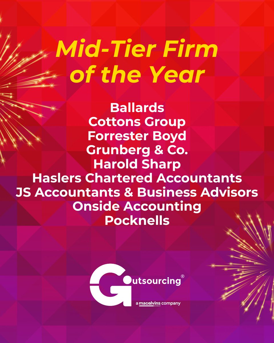 GIOutsourcing's tweet photo. We wish all the finalists the best at this year’s Accounting Excellence Awards!

Good luck to you all!

#AE25 #AccountingExcellenceAwards #Accounting https://t.co/TpD0rOMZBg