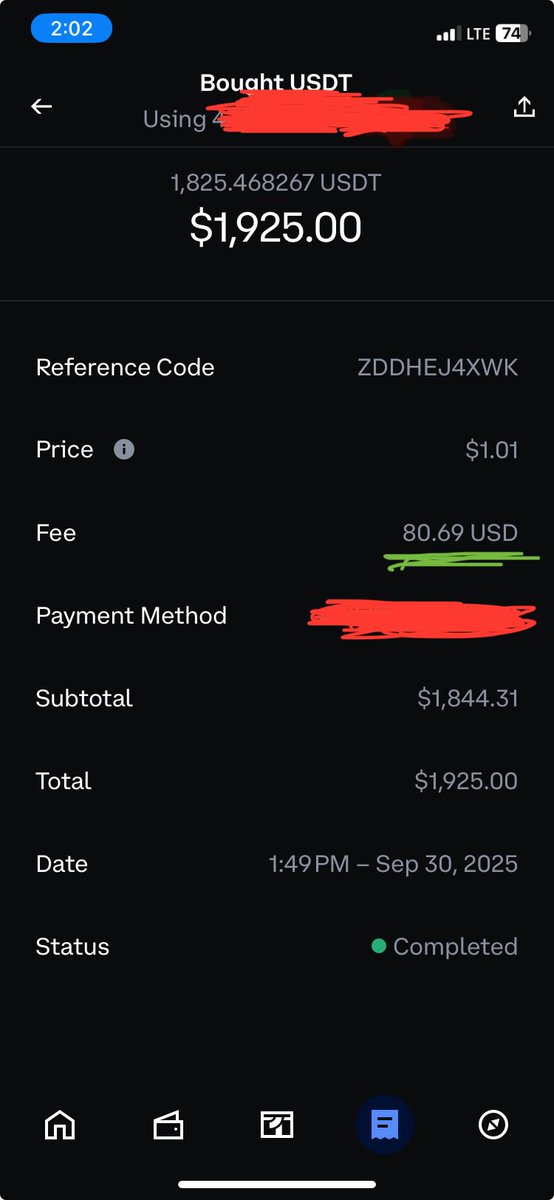 Hey <a href="/shaaa256/">shaaa</a> this is why <a href="/coinbase/">Coinbase 🛡️</a> is and will continue to lose to <a href="/krakenfx/">Kraken</a> 

Coinbase fees is absolutely monstrous‼️
The only reason I still have an account is because you make deposits available immediately and with Kraken you have to wait 3-5 days which I don’t like. Once