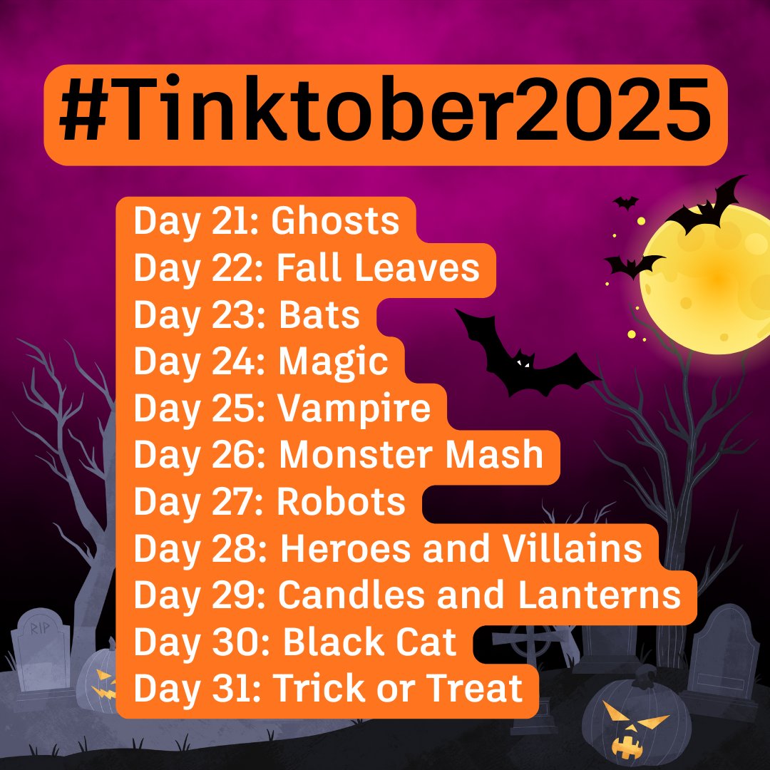 🎃👻 Welcome to the 3rd annual #Tinktober! 🎉 Embrace the spirit of Halloween by joining us for 31 days of spooktacular design challenges. Let's make this the most frightfully fun Tinktober yet! 🕷️🕸️💀

tinkercad.com/blog/tinktober…

#Tinktober2025 #HalloweenDesigns #MadeWithTinkercad