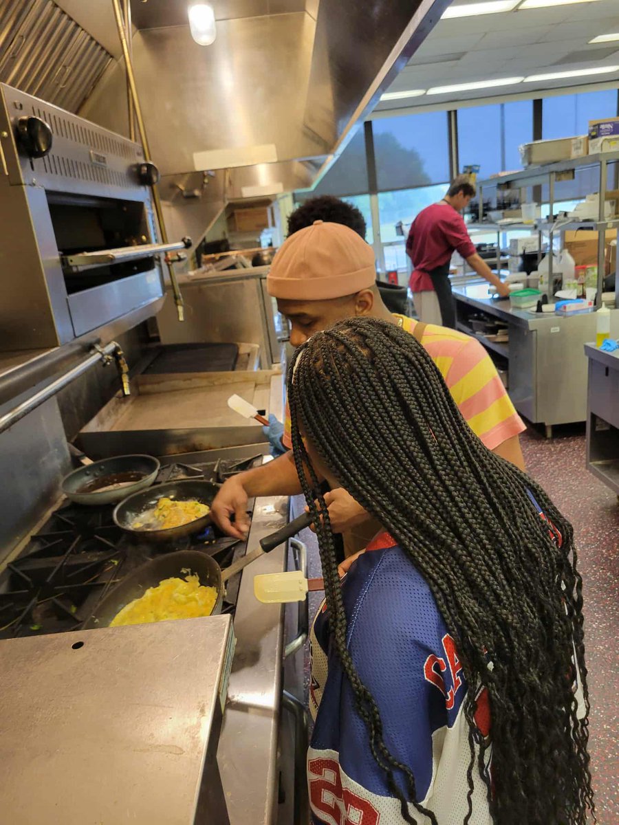 Mastering the basics! Chef Massie's culinary class is busy in the kitchen learning to cook eggs five different ways. These skills ensure our students are career-ready from day one. #WhyWT #WeGrowPanthers  #HandsOnLearning #CollegeandCareerReady