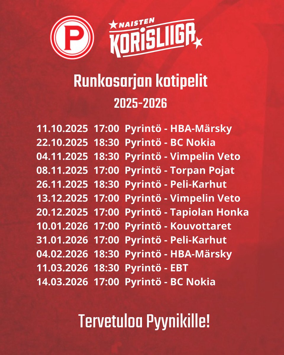 Tampereen Pyrintö Naiset (@pyrintonaiset) on Twitter photo Naisten Korisliiga 2025-2026!#pyrintö #munseura #aina Naisten Korisliiga 2025-2026!#pyrintö #munseura #aina