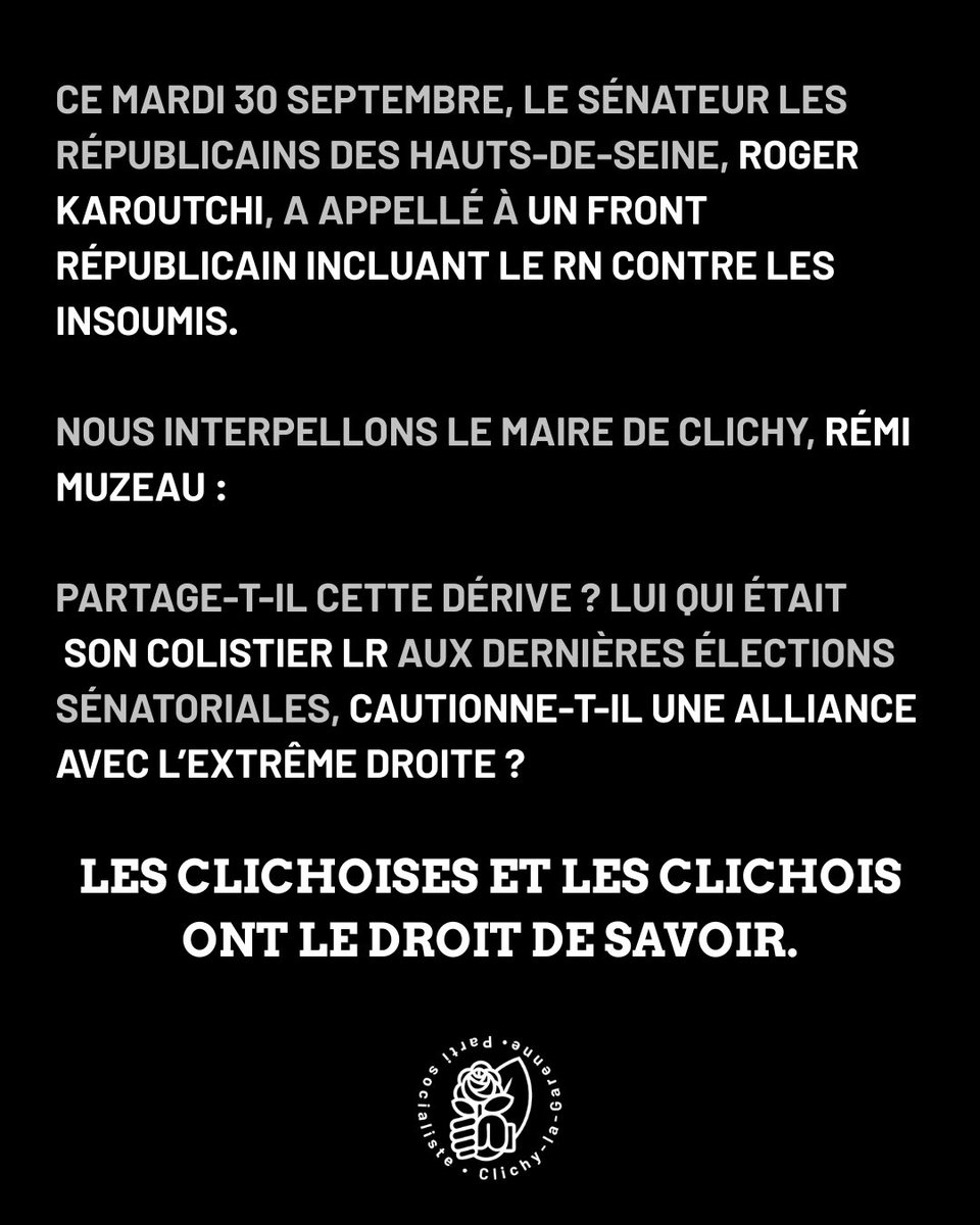 🚨<a href="/RMuzeau/">Rémi Muzeau</a> Votre majorité municipale et les habitant(e)s de Clichy ont le droit de savoir.

<a href="/marieangebadin/">Marie-Ange Badin</a> <a href="/alicelemoal/">Alice Le Moal</a> <a href="/SCochepain/">Stephane Cochepain</a> <a href="/patricepinard/">Patrice Pinard</a> <a href="/lucmercier92110/">LUC MERCIER</a> <a href="/seba_renault/">Sébastien Renault</a> <a href="/VeroniqueLortat/">Veronique Lortat Jacob</a> <a href="/VCabasset/">Véronique CABASSET</a> <a href="/CedricAne/">Cédric Ané</a> <a href="/solene_moulinec/">Solene Moulinec</a>