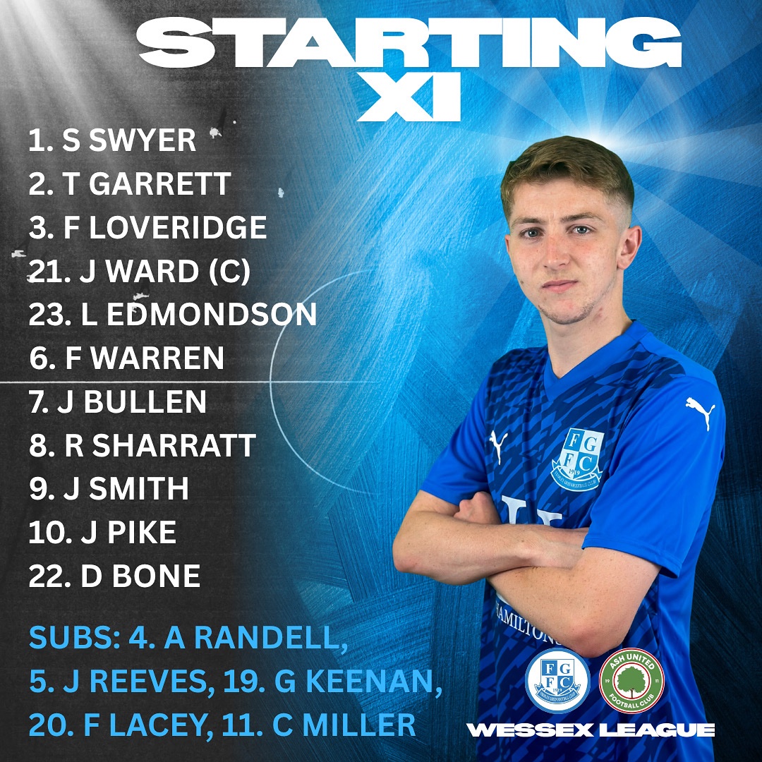 ✨ Tonight’s starting line up against <a href="/AshUtdFC/">Ash United FC</a> ✨