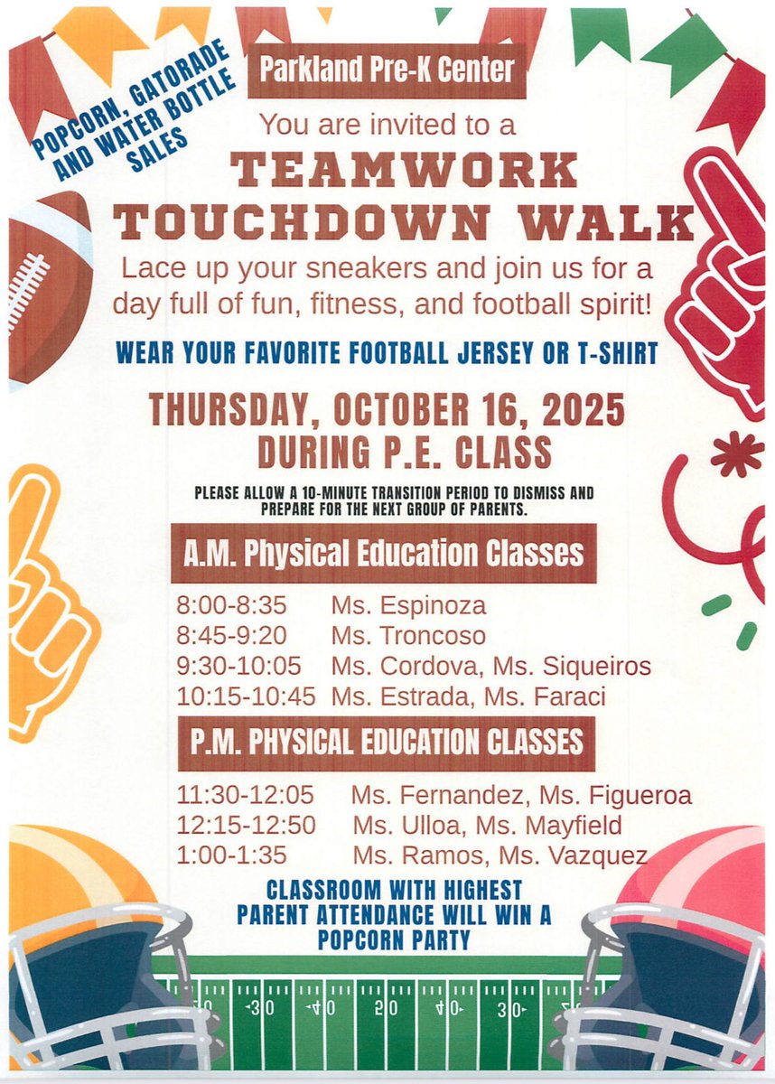 Come join PPK and team with your child on physical activities! ⁦<a href="/YsletaISD/">Ysleta ISD</a>⁩ ⁦<a href="/Parklandtorito/">Sandra Perez</a>⁩