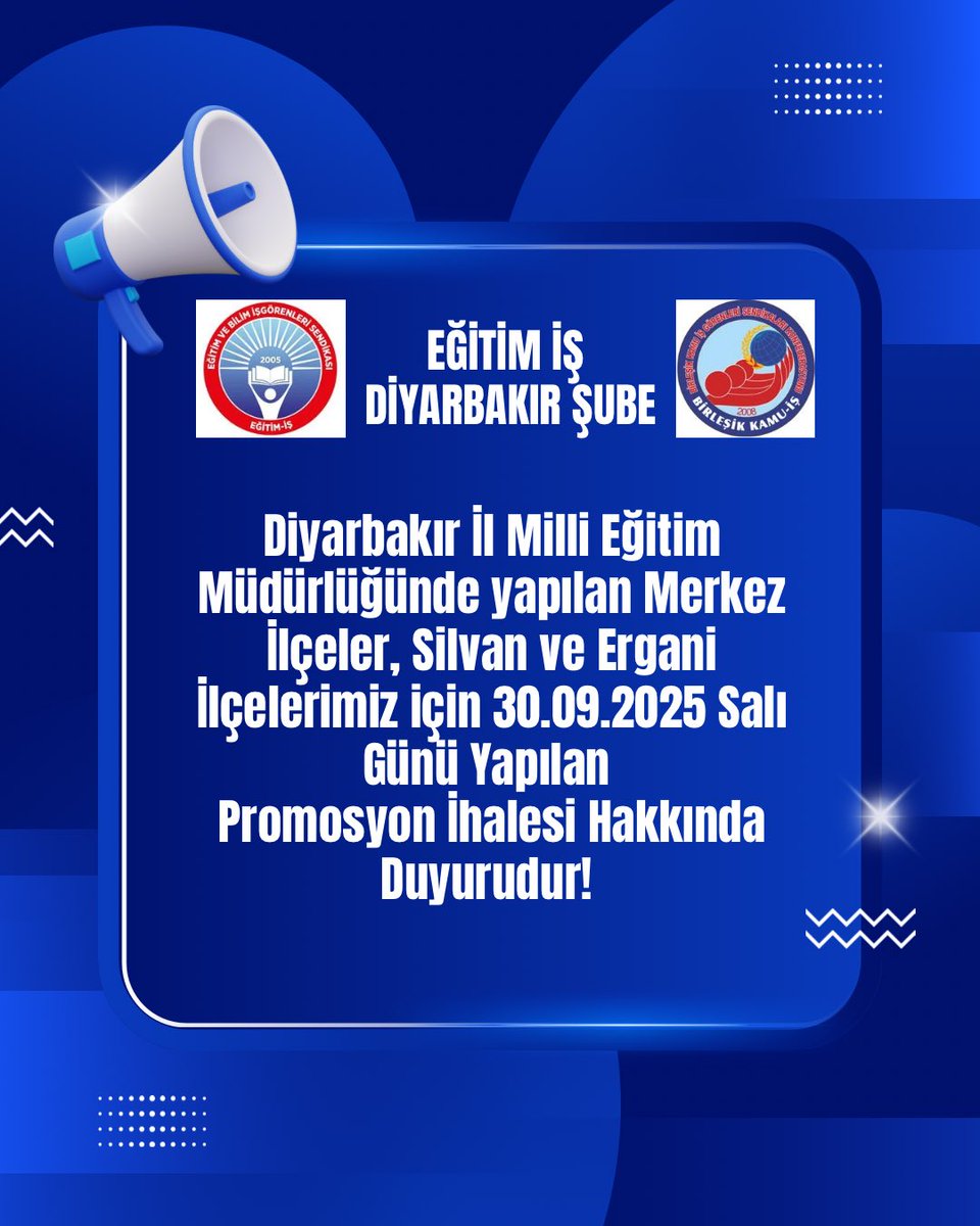 egitimis21's tweet photo. 📢 Diyarbakır İl Milli Eğitime Bağlı Üyelerimiz ve Eğitim Emekçilerinin Bilgisine

Diyarbakır’da promosyon ihalesi bugün gerçekleştirildi.

💳 İhaleye katılan bankalar: İş Bankası, Ziraat Bankası, VakıfBank, Halkbank, Akbank ve Yapı Kredi Bankası.

🔹 Halkbank, VakıfBank ve Yapı Kredi ihaleden çekildi.
🔹 Ziraat Bankası da süreçten ayrıldı.
🔹 Son aşamada İş Bankası ve Akbank arasında yarış devam etti.
🔹 En yüksek teklif 75.100 TL ile Akbank tarafından verildi.
🔹 Akbank, son teklifini yarın ileteceğini bildirdi.

📌 Eğitim-İş Diyarbakır Şube olarak bankaya, tekliflerin ülke genelinde yapılan promosyon ihaleleri ortalamasının altında kaldığını ifade ettik ve iyileştirme ile ek kredi seçenekleri sunmalarını talep ettik.

Süreci üyelerimizle birlikte yakından takip ediyoruz.

✊ Eğitim-İş Diyarbakır Şubesi

#Eğitimİş #EğitimİşDiyarbakır #BankaPromosyon
#Akbank #İşBankası #ZiraatBankası #HalkBankası #VakıfBankası #YapıKrediBankası