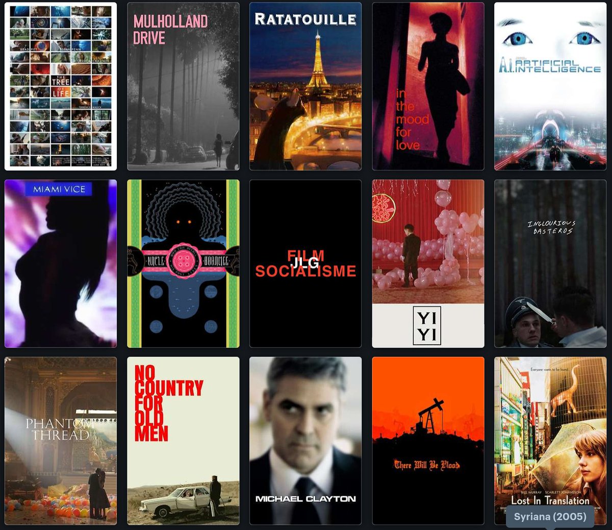 SilverVideo's tweet image. My Top 25 of the 21st Century featuring basic-ass picks and custom letterboxd posters. Discourse cannot affect me bc my love for cinema is Pure and True.
