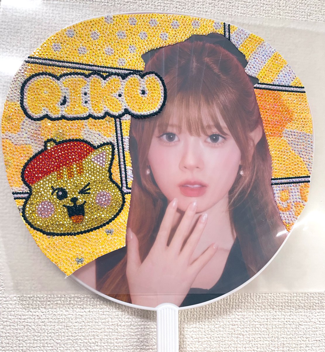 くーちゃんのデコうちわ完成したあああ😭 石川なんとか間に合いました