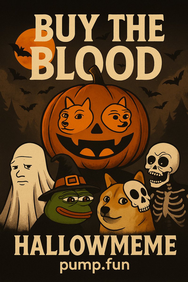 Bluebagworker's tweet photo. HC6MF7eVEaf7qyRaR5HMVYTVmrxTvGiF3enATDe7pump 

This #halloween, the pump will be scarier then you ever imagined. 

#Hallowmeme

@pumpdotfun https://t.co/Si2TSjgm2x