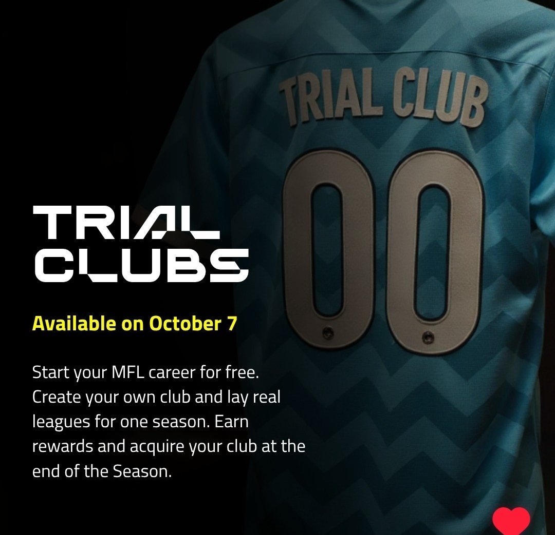Next saison MFL FOR FREE 🤯🤯🤯
app.playmfl.com/?referrer=F0EE…

#sorare #NFTs #NFTCommunity #NFTGiveaway