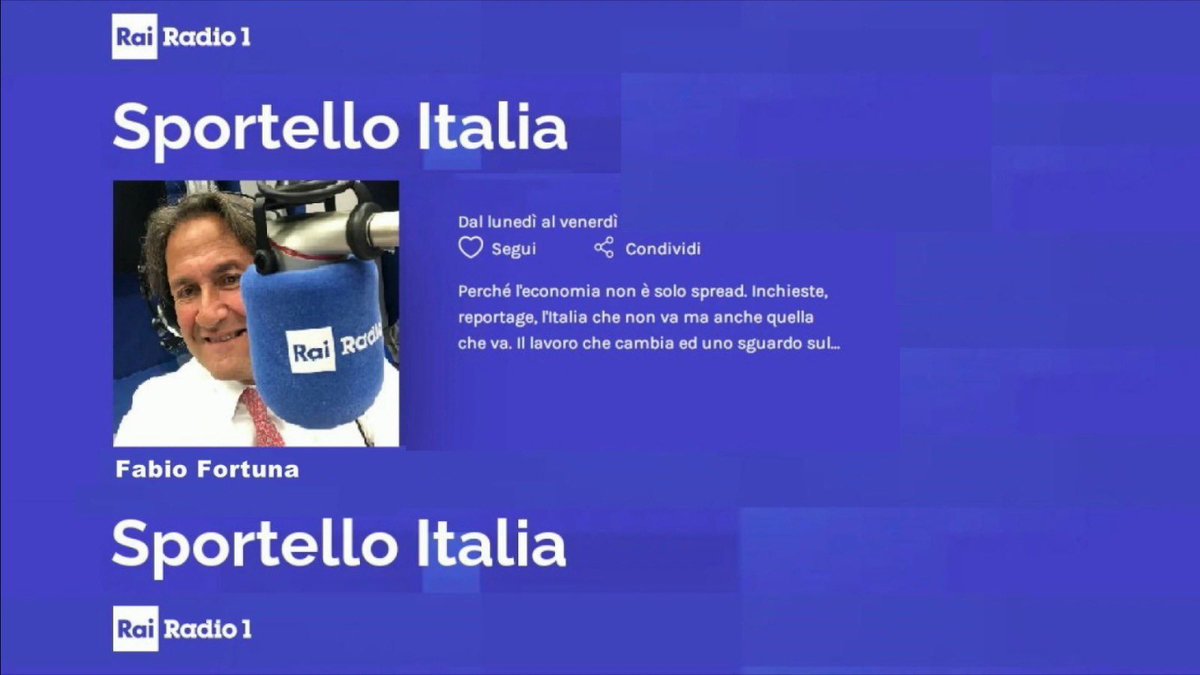 Valdofortuna's tweet photo. https://t.co/hiEPd3VU61
RAI RADIO 1 - SPORTELLO ITALIA - IL PUNTO SULL’ECONOMIA con GIUSEPPE DI MARCO
#INFLAZIONEISTAT
#DPFP
#FATTURATOINDUSTRIA
#EXPORTAGOSTO https://t.co/Ch4QhM95Kh