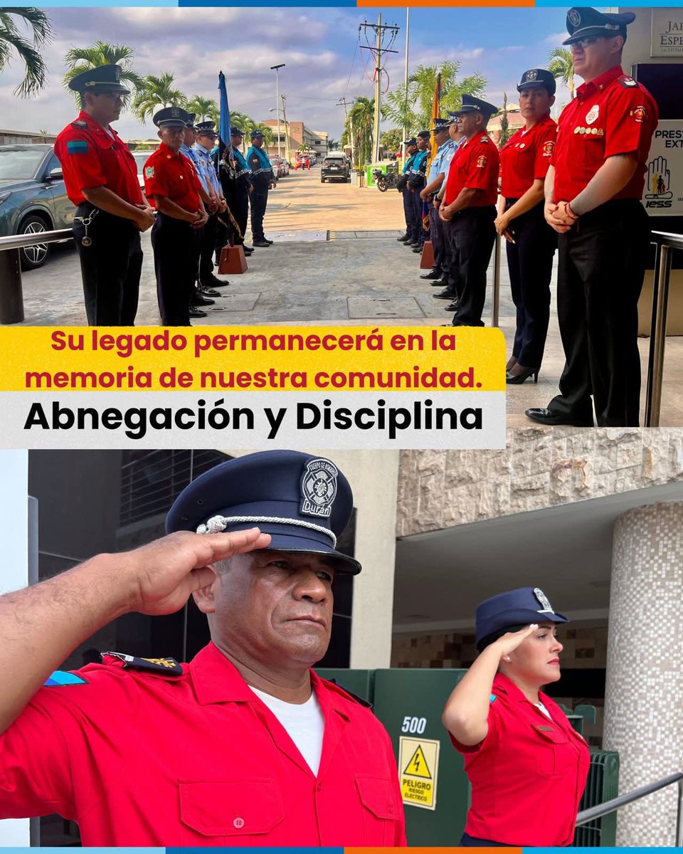 👩🏻‍🚒 El Cuerpo de Bomberos de Durán expresa sus condolencias por el fallecimiento del concejal Hugo Andrés Obando Pinto.
Acompañamos a su familia y comunidad en este difícil momento.
Elevamos oraciones por su alma.
#SiempreListos #BomberosDurán #VocaciónDeServicio