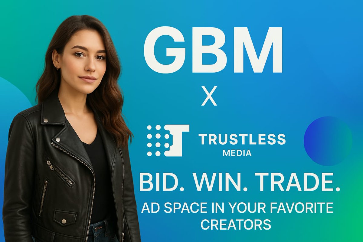 Jawadahmad5266's tweet photo. ๐ Web3 media entering a new era!
With @GBMauction x @trustless_media, ad-space NFTs become real rewards.
๐ฅ Earn while bidding
๐ฏ Lock premium creator spots
๐ Level up & boost XP for $GBM Airdrop
๐ Explore: https://t.co/15bkpm0IVp
#WinWinAuctions #Web3 https://t.co/PIuoMMYh45
