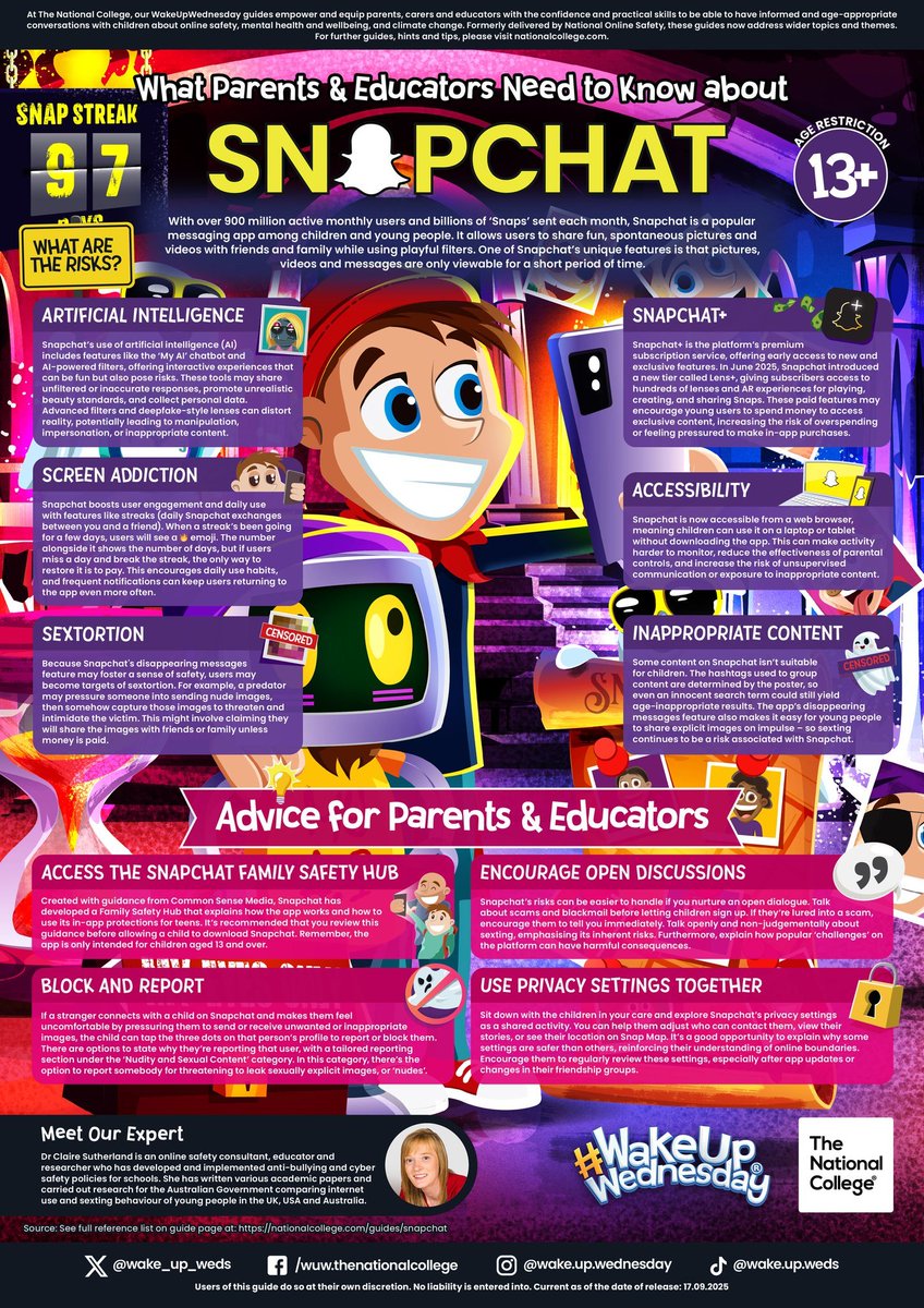 Are you up to date on Snapchat risks?
The updated guide explores the latest risks on Snapchat.

Download your FREE copy here 👉 vist.ly/473s3