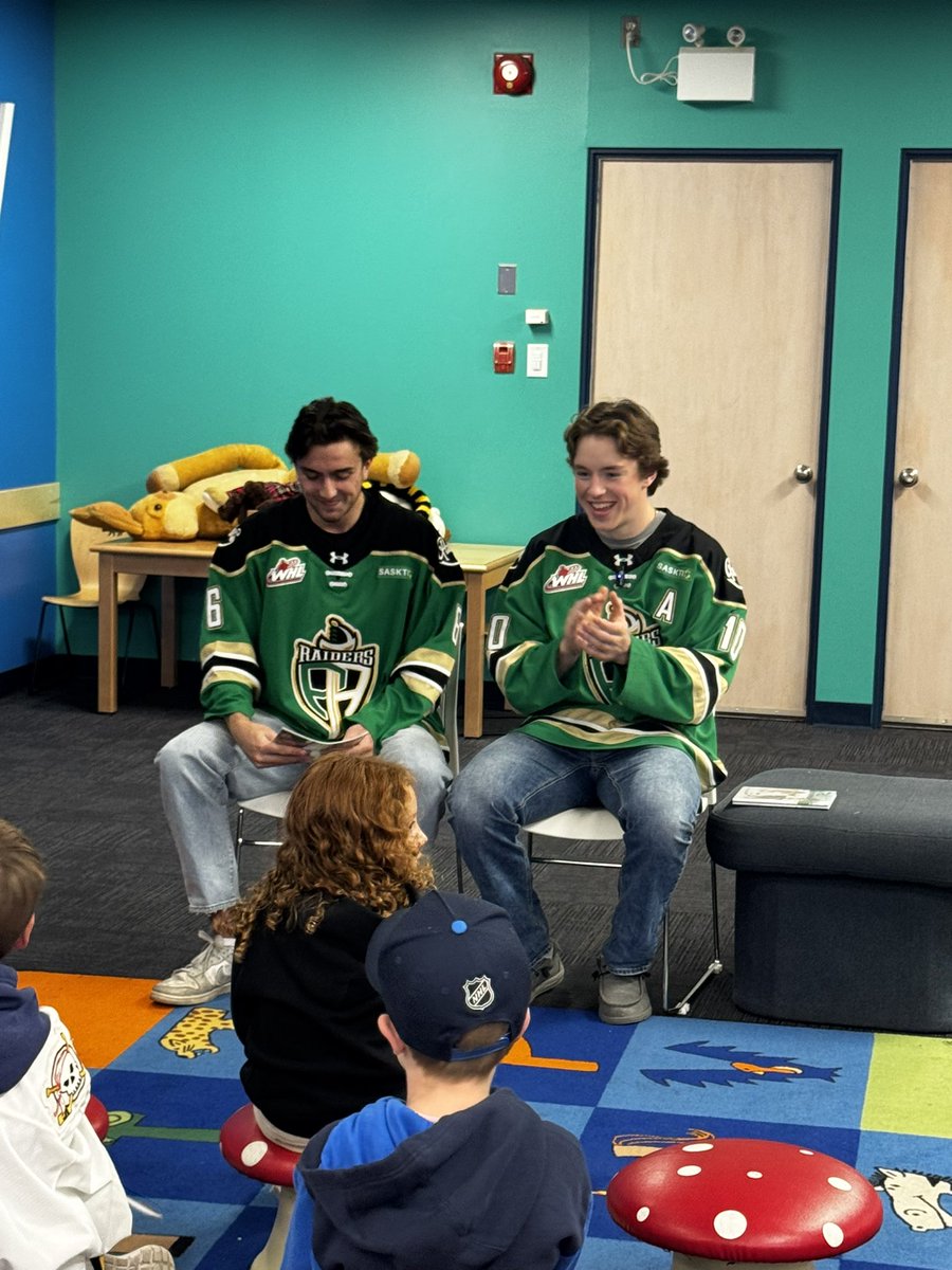 PARaidersHockey's tweet image. Big thanks to all of the parents and kids who came to our first Reading With The Raiders of the season! If you missed us last night, don’t worry! We’re back at the Prince Albert Public Library on Monday, October 6th.