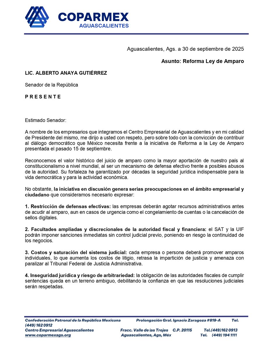 COPARMEX Ags tweet media