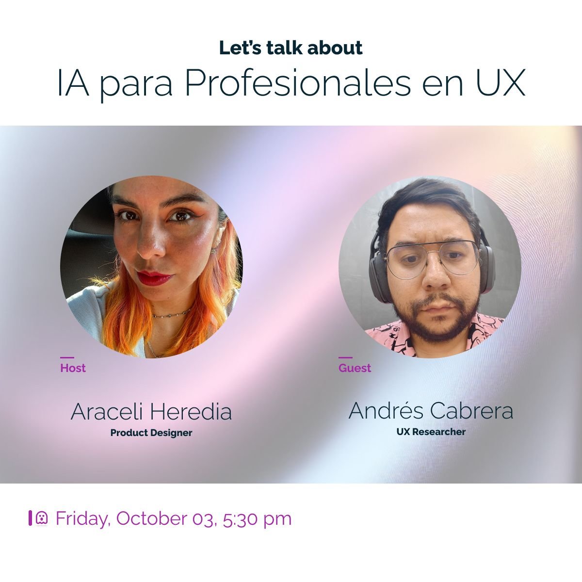 Hey everyone!!! Este viernes estaré con la persona que me arrastro a UX en el 2013.  youtube.com/live/1XGc8UwWL…

Les adelanto el itinerario:
01 ¿Quién soy yo?
02 Entender IA como Profesional en UX
03 Colaborar con colegas
04 Caso de Uso
05 Recomendaciones