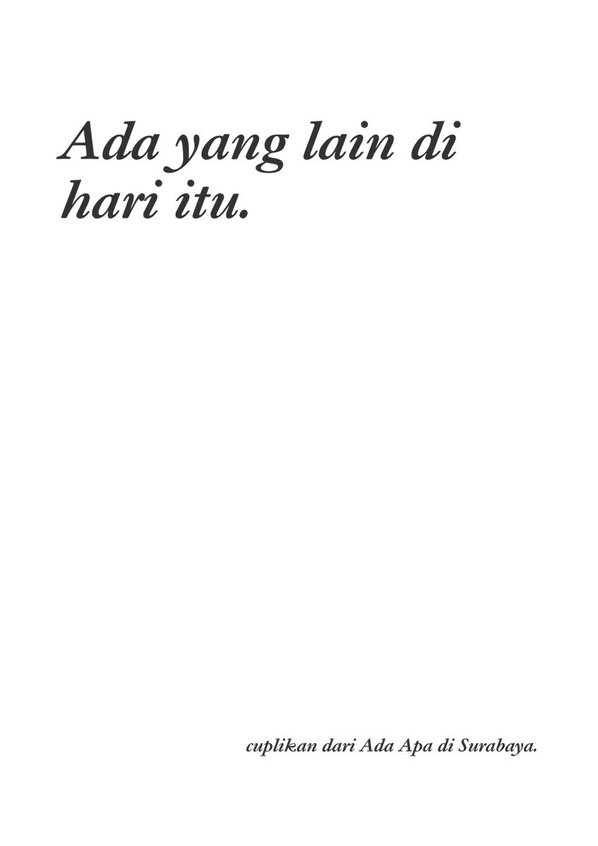 terecotta's tweet photo. Ada yang lain di hari itu.
—
#voriele flashfic
part of nettamaverse
(sneak peak ye....ah?) https://t.co/EUqi8d08yy