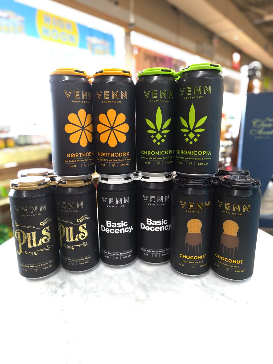 🍺 Local flavor, fridge-ready.

Pick up some Venn Brewing 4-packs, swing by and take home a taste of the neighborhood.

Cold. Fresh. Local.

#VennBrewing #SupportLocalBeer