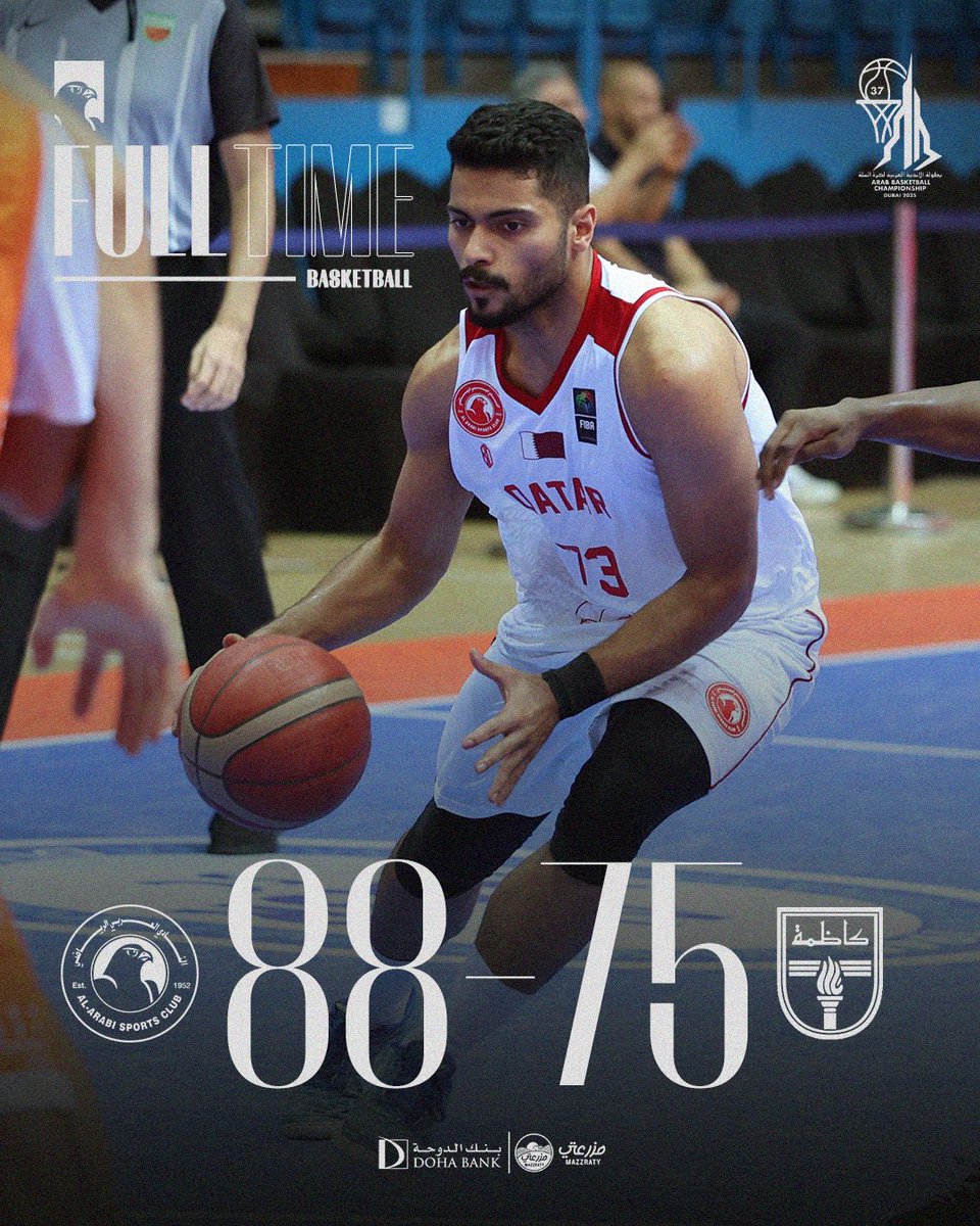 فريقنا لكرة السلة يتأهل للدور الـ16 من البطولة العربية للأندية لكرة السلة بالفوز على كاظمة الكويتي في الجولة الثالثة  🏀🦅 

#العربي | #سلة_العربي