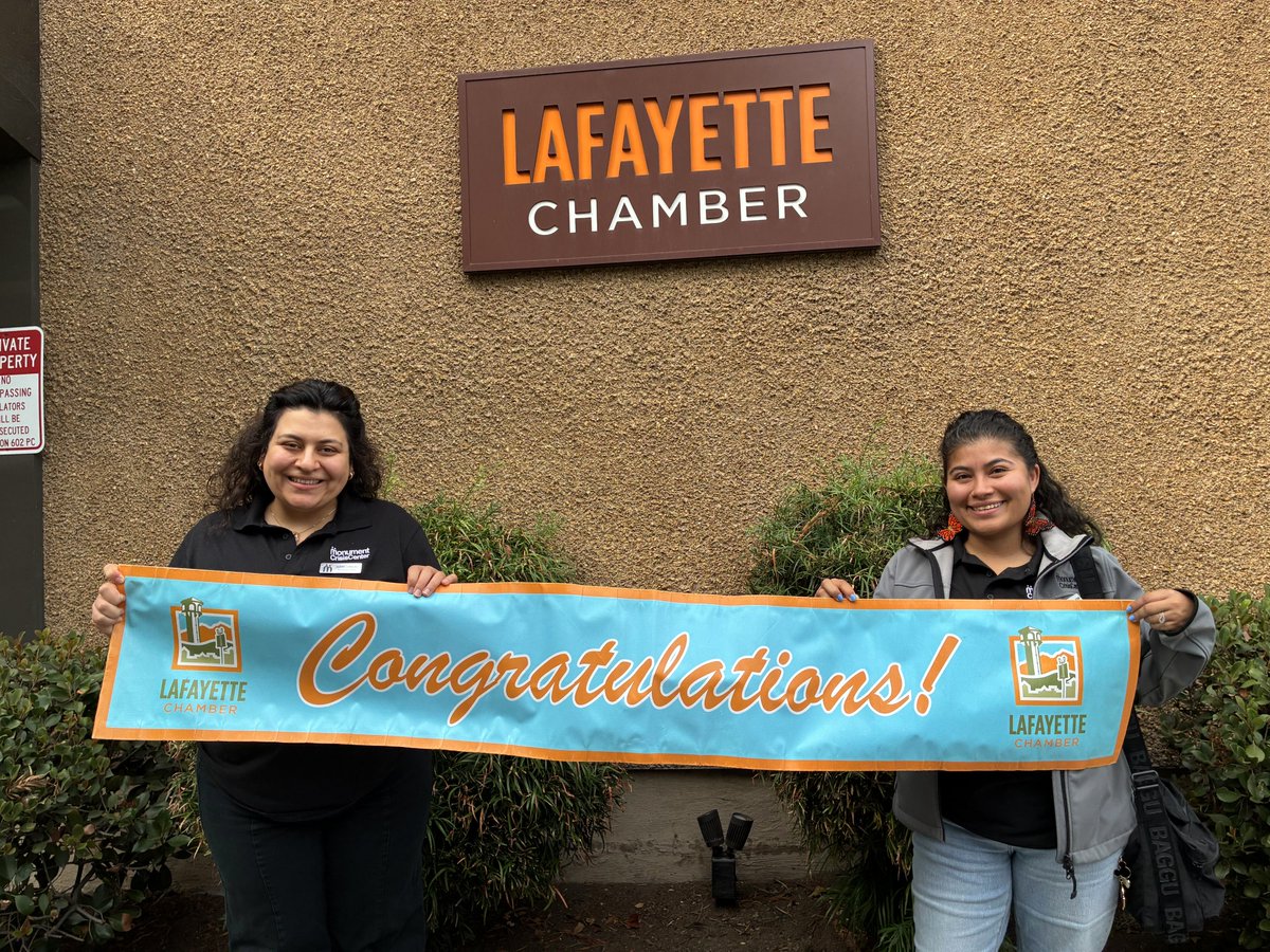 Celebrating 15 Years with the Lafayette Chamber!
<a href="/MonumentCrisisC/">MonumentCrisisCenter</a> 

Monument Crisis Center is a family resource center serving low-income families, youth, seniors, and individuals in Contra Costa County and beyond through safety net programs. 
🌐: monumentcrisiscenter.org