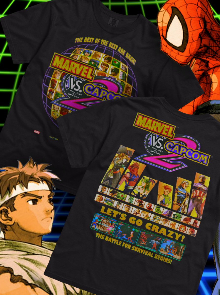 OmaroGFX's tweet image. For my MVC2 fans, I got a new shirt available in my shop, link in bio!

#mvc2 #marvelvscapcom2 #marvel #capcom #graphicdesign