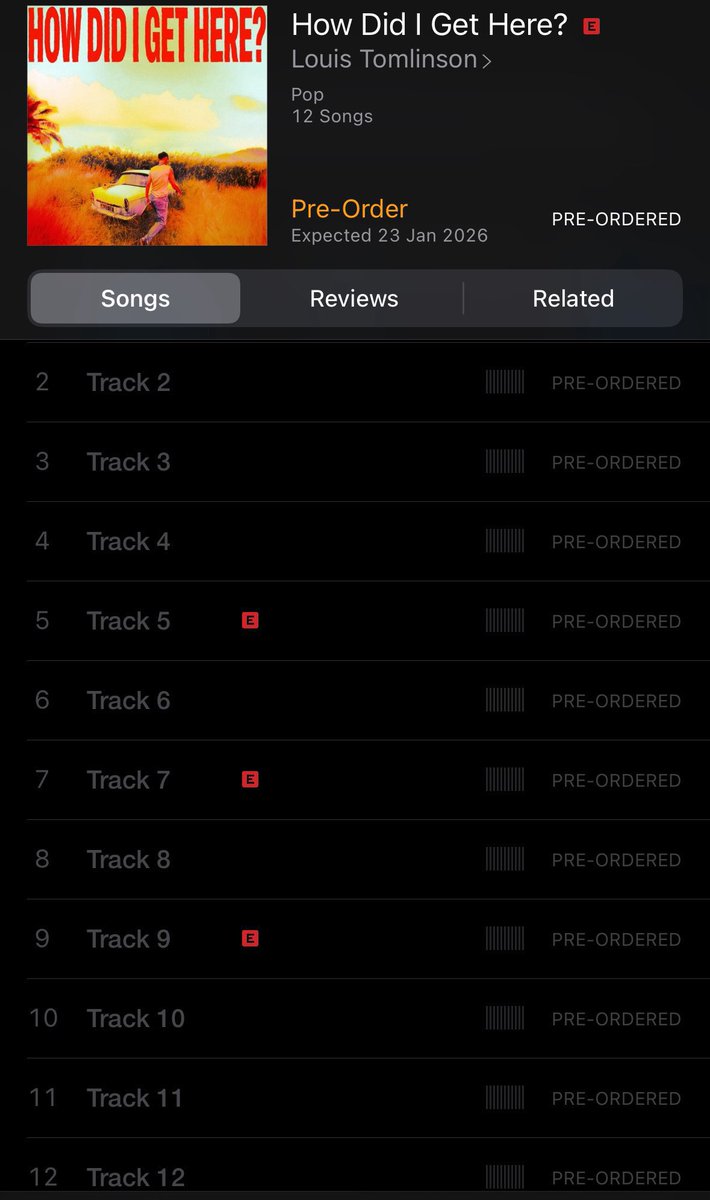 #HowDidIGetHere
#LouisLemonade 
12 tracksssss??????