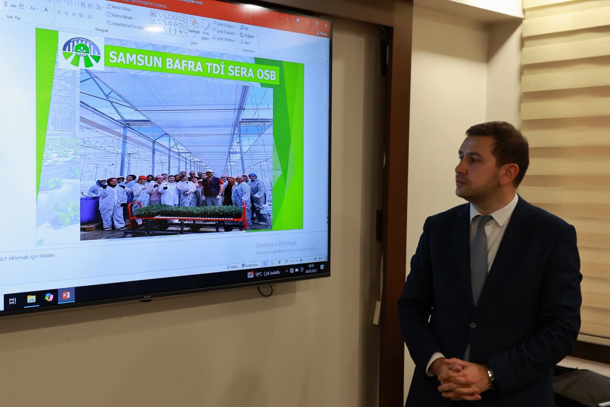 TCSamsunValilik's tweet photo. #Bafra Sera OSB🏭

📌 Bafra #SeraOSB Müteşebbis Heyeti Toplantısı ve Yönetim Kurulu Toplantısı, Valimiz Sayın @orhantavli_'nın başkanlığında gerçekleştirildi.

📌Toplantıda👇

✅OSB yürütülen çalışmalarla ilgili genel bilgilendirme yapıldı.

✅2025 yılı üçüncü 3 aylık Denetim Kurulu Raporu,

✅Tarımsal sanayi alanı ve sera bitkisel üretim alanı m2 fiyatları,

✅️Arsa tahsis başvuruları değerlendirildi.