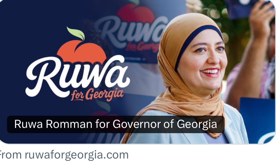 oomaaraa's tweet photo. Excited 2 see a progressive democrat enter GA’ Governor’s race. @ruwaromman has not only stood up 4 her constituents but also 4 humanity. Her sense of moral clarity, calm fearlessness  &amp; quiet intensity makes her stand out. I’m curious to see how she will shape the whole race https://t.co/dD8rkp63dt