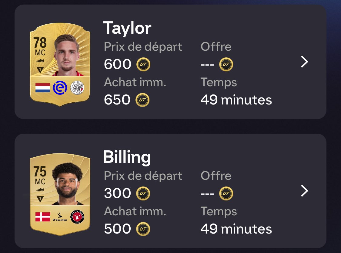 Taylor - 78 Gen 
Billing - 75 Gen

#FC26 #fifa
