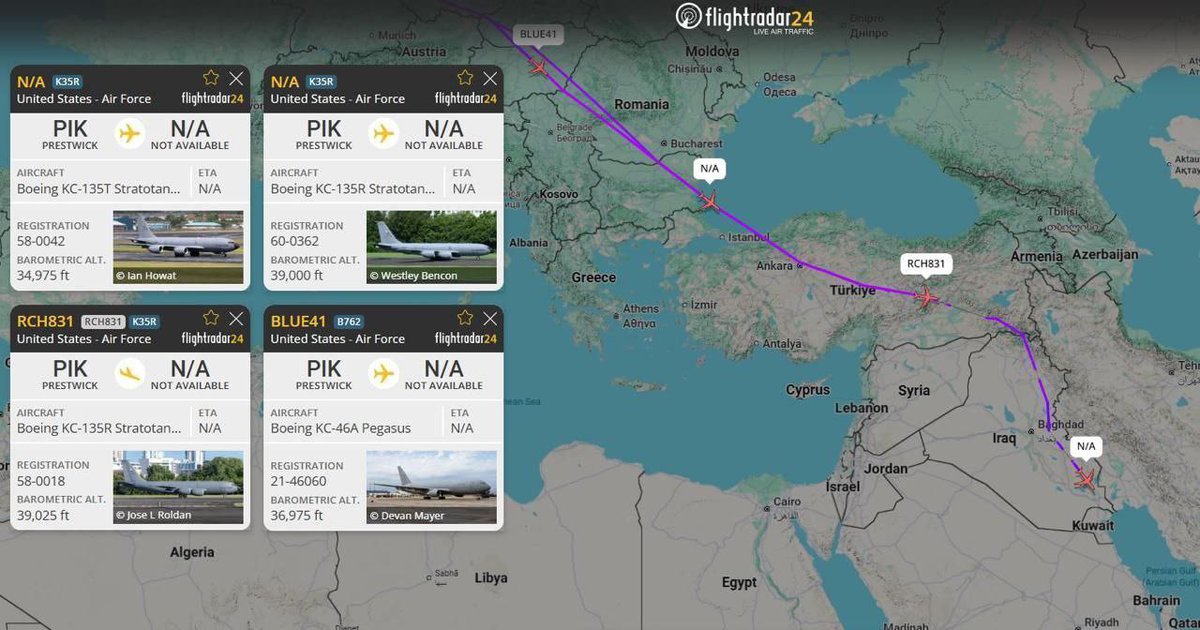 🎈رسانه نزدیک به شورای عالی امنیت ملی با تائید خبر اعزام سوخت‌رسان‌های #آمریکا به منطقه به نقل از رئیس ستاد کل نیروهای مسلح اعلام کرد که «آماده جنگ هستیم»
ساعاتی قبل 
۱۰ فروند هواپیمای سوخت‌رسان 
ایالات متحده آمریکا به پایگاه 
العدید قطر منتقل شدند.
#چرک‌نویس
<a href="/Rfrenss/">چرک‌نویس مدیا(CMO)</a>