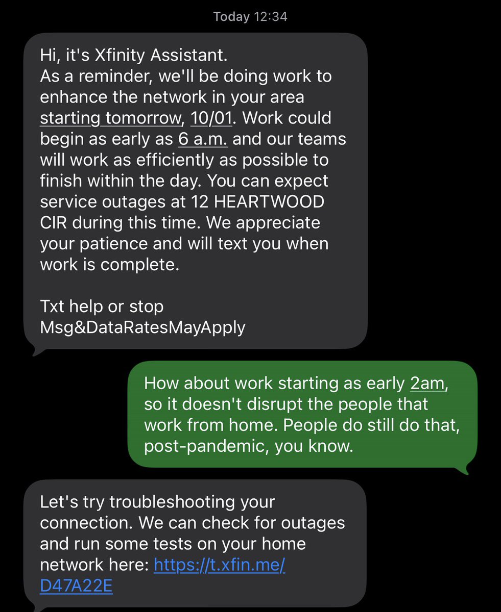 barkums's tweet photo. @comcast’s revenue, as of 2024, is $123.7bn. You would think they could afford an up-to-date AI LLM for the “Xfinity Assistant.” Clearly they do not, and have never really, cared about customer service, especially when it comes to the bot and the phone tree auto-attendant. https://t.co/lYXNoDKfQZ