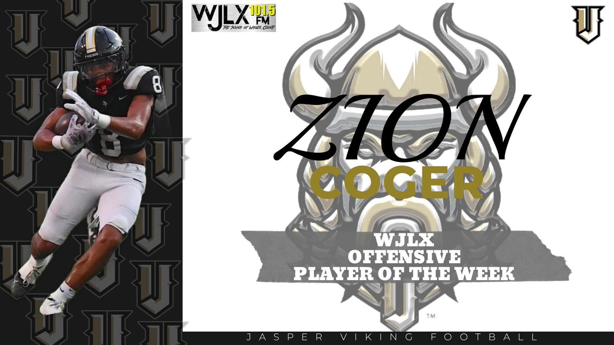 WJLX Player of the Week
<a href="/WJLX1015FM/">WJLX 101.5 FM</a> <a href="/JasperVikes_FB/">Jasper High School Football</a> <a href="/coach1williams/">Coach Williams</a> <a href="/Alabama_Varsity/">AL Prep Varsity</a> <a href="/AL6AFootball/">Alabama6AFootball</a> <a href="/HallTechSports1/">Hall-Tech Sports</a>