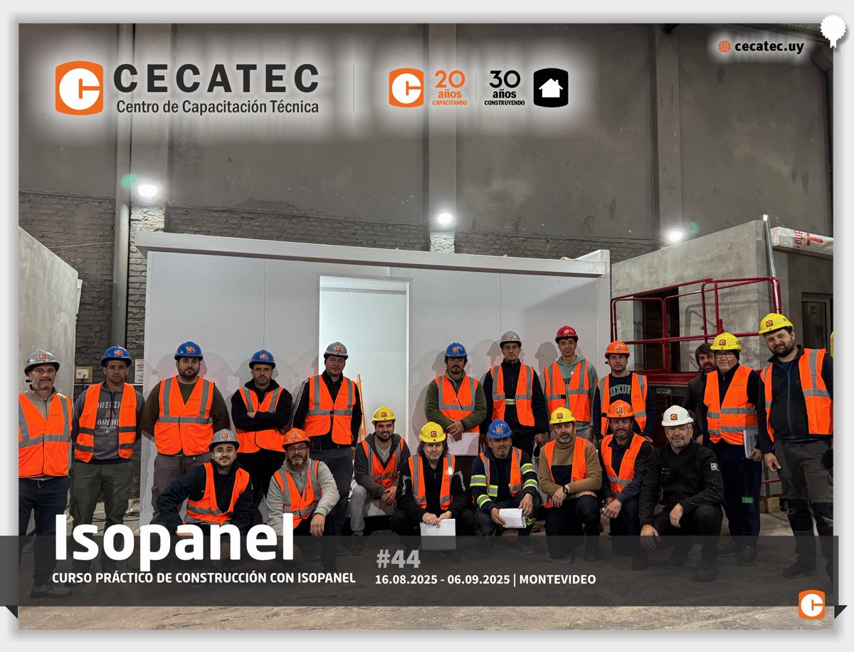Curso práctico de Construcción con Isopanel realizado del 16 de agosto al 6 de setiembre en CECATEC.