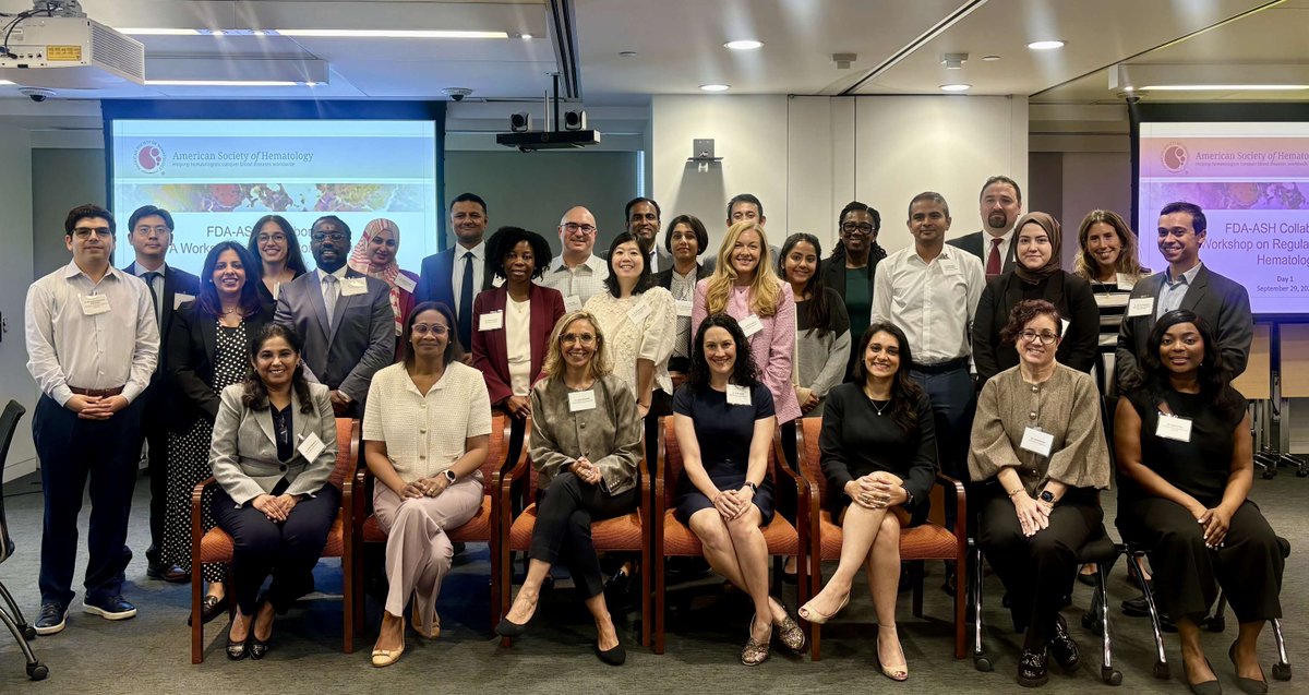 ASH_hematology's tweet photo. Thanks @US_FDA for co-hosting the FDA-ASH Workshop! The past two days, participants explored the FDA’s role in #hematology product development through panels and case discussions, fostering dialogue on key regulatory issues. 
https://t.co/pxS5dCV3uU      

 #HemeOnc @FDAOncology https://t.co/rM6rwXWgIT